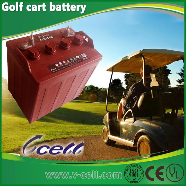8V140AH(4-D-140) Electric golf cart battery for deep cycle application