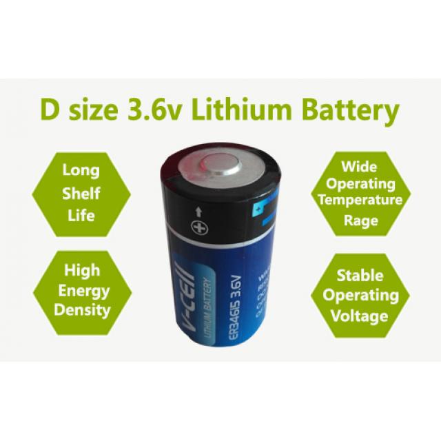 A size Lithium Battery ER18505 3.6V 4000mAh for Remote Temperature Sensor
