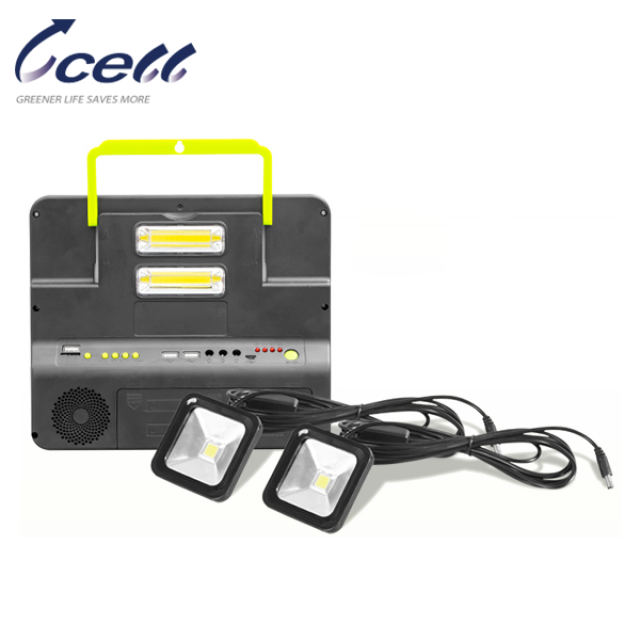 Portable Mini Solar Kit with Power Bank & FM Radio & Bluetooth and Lights