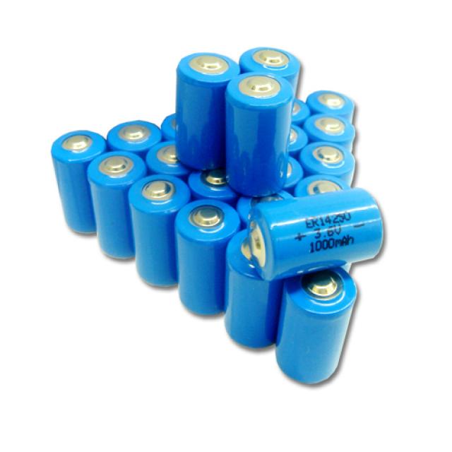  1/2 AA Size ER14250 3.6V Lithium Battery 1200mAh For Alarm Systems