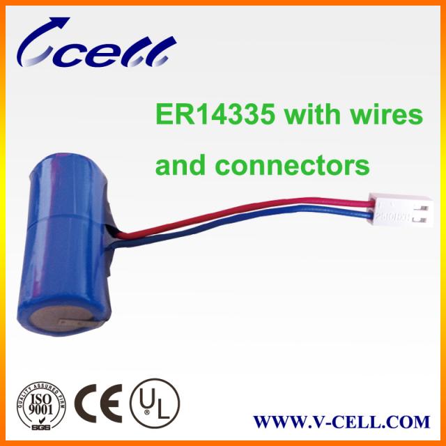 ER14335 3.6V Li-SOCl2 Battery 2/3AA 1650mAh For water meter/electricity meter/ gas meter