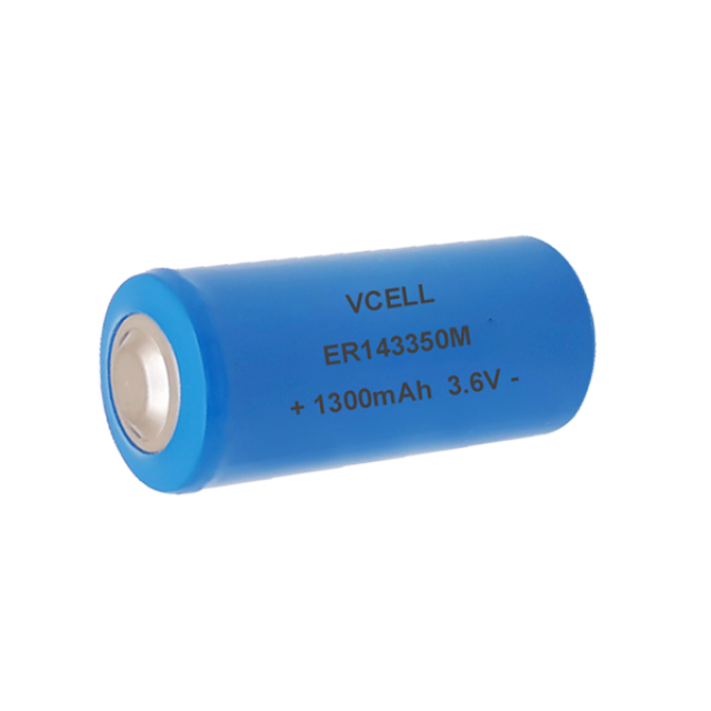 ER14335M Cylindrical Batteries High Power 3.6V 1300mAh 2/3AA Primary Lithium Battery