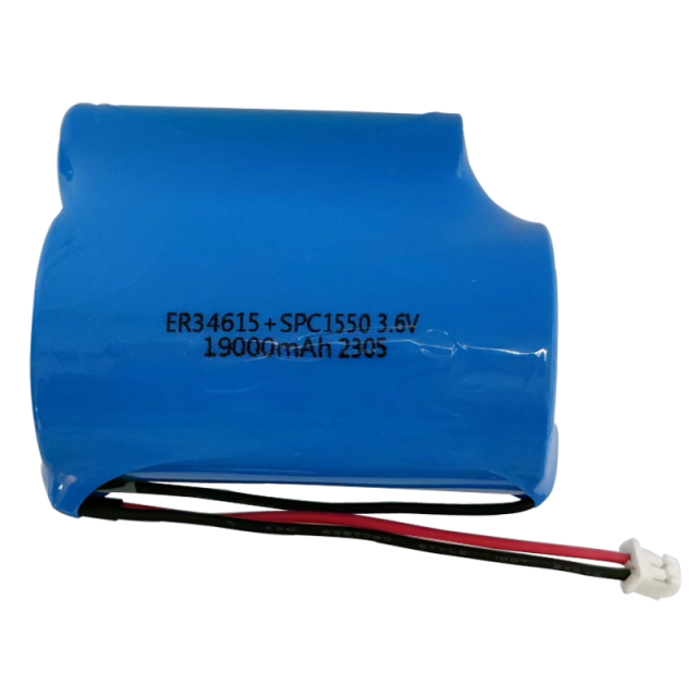 ER34615 add SPC1550 super capacitor 3.6V 19000mAh lithium battery pack